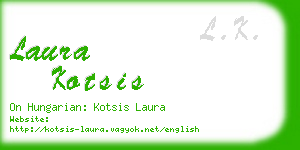 laura kotsis business card